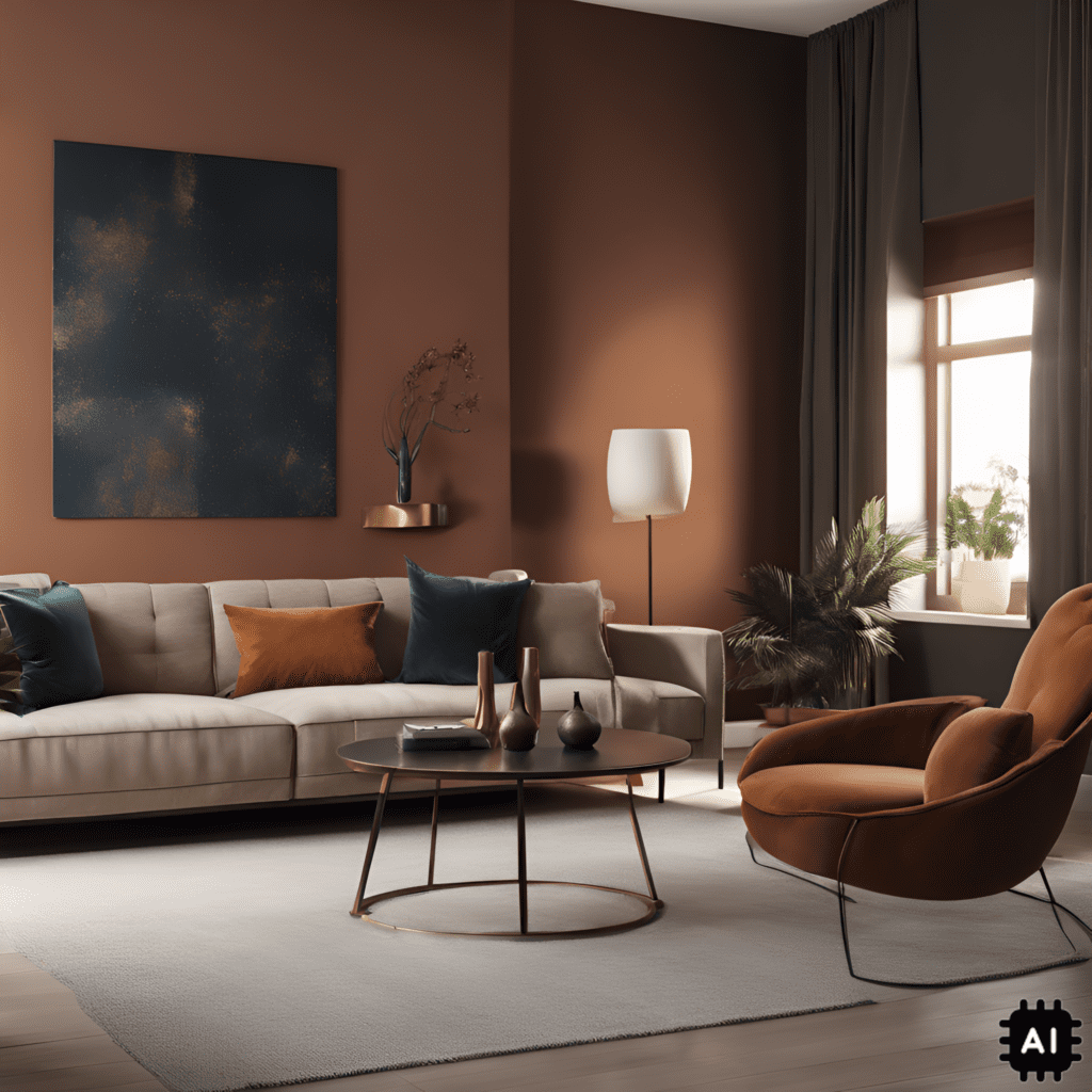 A classy interior painting in a living room